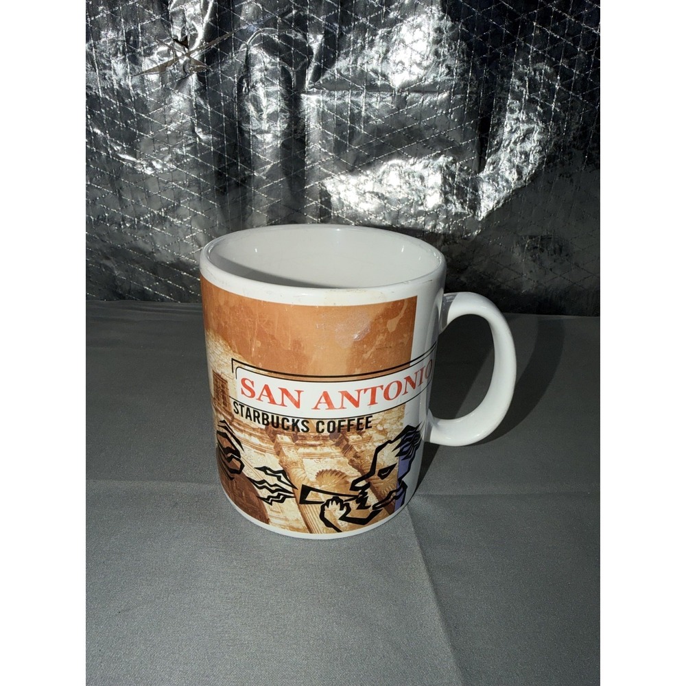 Vintage Starbucks San Antonio City Mug Multicolor Ceramic Coffee Cup Travel